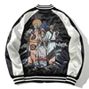 Fashion Heavy Industry Jacket With Anime Embroidery High Streetwear Harajuku Coat Embroidered Hip Hop Outerwear 1
