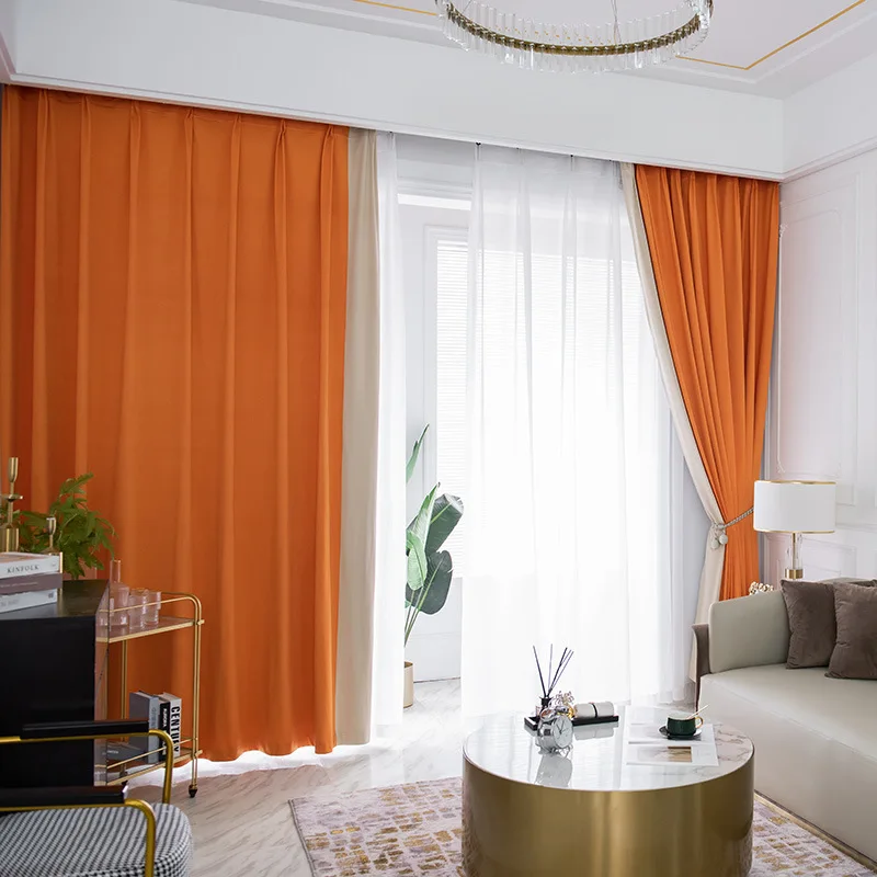 

(18) Customized Chenille Jacquard Blackout Curtains High Blackout Light Luxury Living Room Bedroom Curtain Fabric