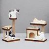 Mini House Cat Tree Model Accessories Miniature Furniture Wooden Adornment Dollhouse Cat Climbing Frame Cat Tower Model 1