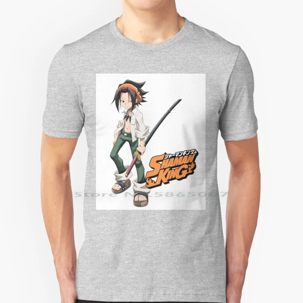 Shaman King The Best T Shirt 100% Cotton Shaman King Anime Manga Series Big Size 6Xl Tee Gift Fashion