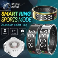 2025 New Smart Ring Smart Touch LED Disaply Screen Ring Gesture Swipe Video Health Monitor 5ATM Waterproof SmartRing Men Women