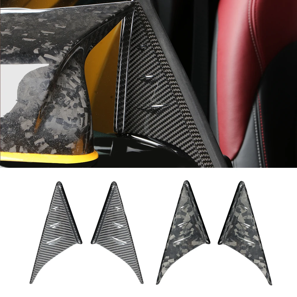 

Carbon Fiber A Pillar Rearview Mirror Panel Trim For Toyota GR Supra A90 MK5 Car Accessories Side Window Spoiler Triangle Cover