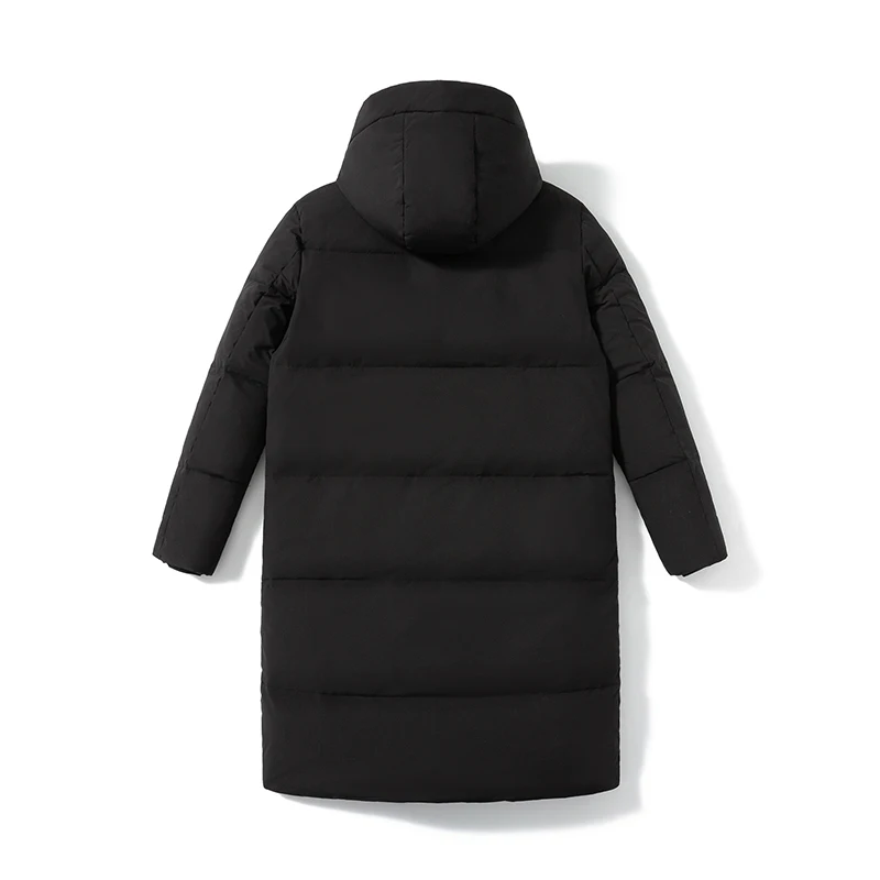 Winter New Men's Fashion Versatile Long Knee Down Jacket Coat Youth Trend Loose Casual Hooded Thickened Warm Windproof Coat Male