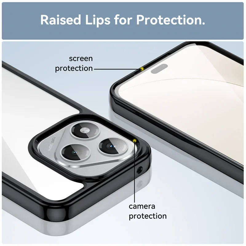 Transparent Colorful TPU Protective Phone Case - Clear Cover and Stylish Design
