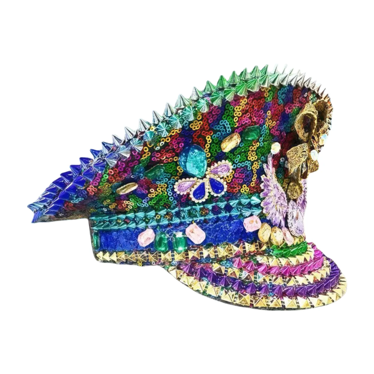 Spring Captains Hat for Men Unisex Handmade Steampunk Burning Man Mardi Gras Hat Masquerade Big save HongLuan