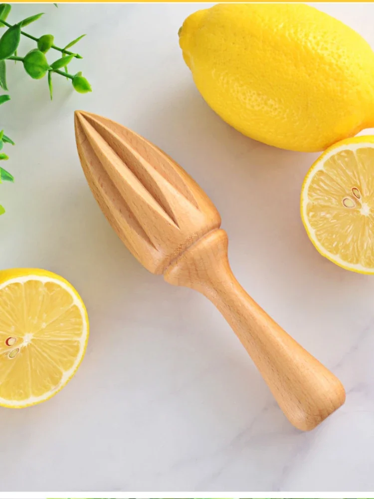 Wooden Lemon Squeezer Manual Juicer Fruit Orange Juice Squeezer Citrus Juicer Baking Kitchen Tools 1Pc