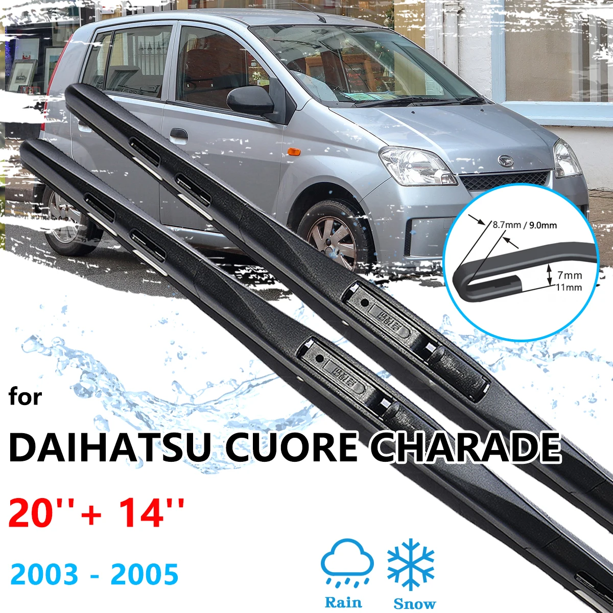 Per Daihatsu Cuore Charade 2003 2004 2005 L250 L260 Spazzole Tergicristallo Anteriore Parabrezza Spazzole Per Finestre Accessori Per La Pulizia