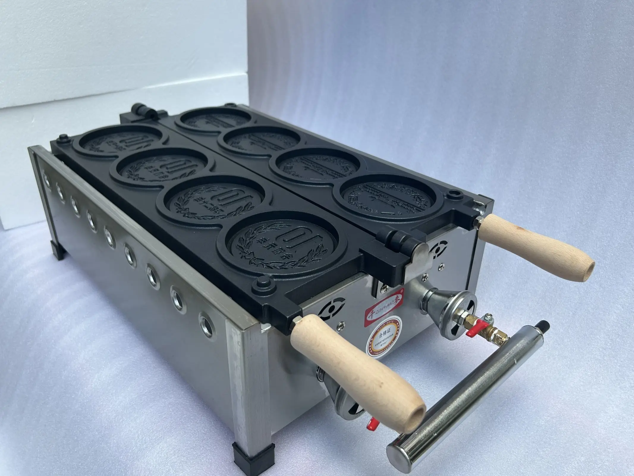 3/4 PCS Gold Coin Waffle Machine Cheese Cartoon Coin Scones Waffle Maker For Commercial Internet Celebrity Korea Baked Snacks 6