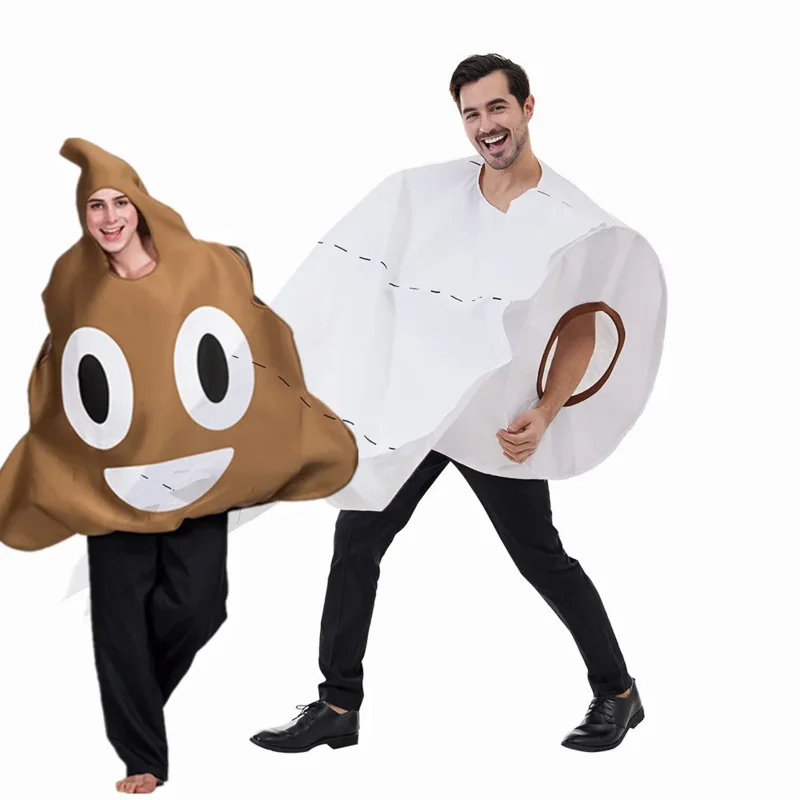 

Ye's New Halloween street toilet paper and poop shit stage performance funny adult and kid cosplay costume jumpsuit