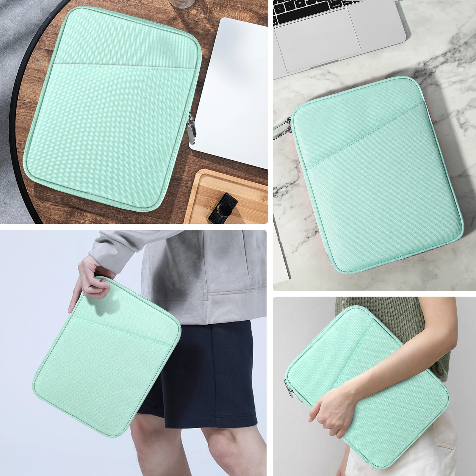 polegadas, bolsa protetora com bolso para samsung