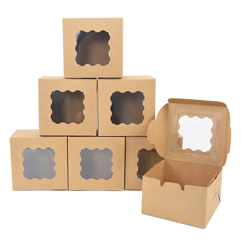 5Pcs White Square Cake Boxes with Clear Window, Cardboard Bakery Gift Boxes for Cake, C... - SKU WSCB2031 - UGI Packaging