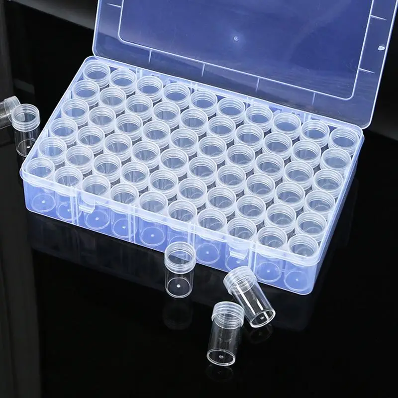 

Diamond Painting Storage Box Detachable Storage Container For Beads Seeds Drills With Individual Bottles Home Storage Boxes