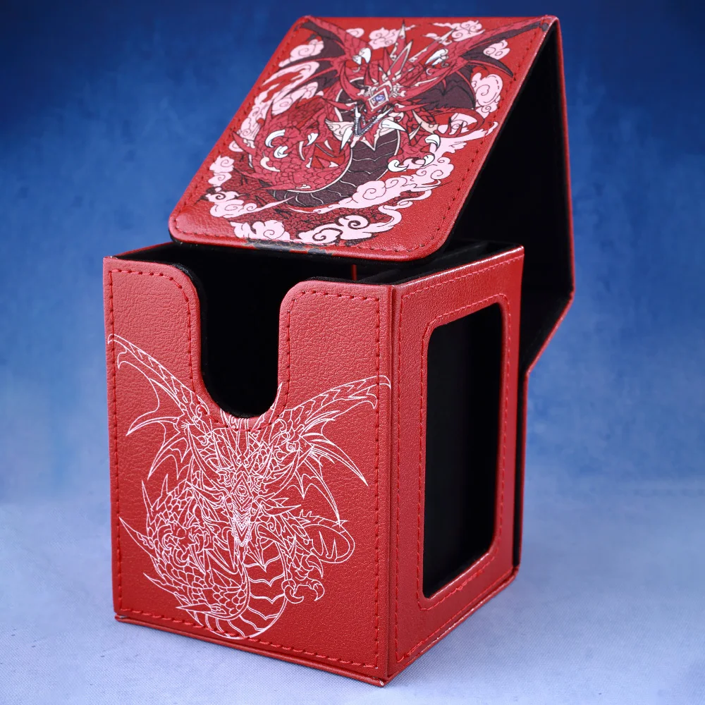 Gacha 100+Load Trading Card Deck Box mit 2 Trennwänden PU-Leder Magnetverschluss Spielkarte Aufbewahrungsbox für YuGiOh TCG Sportkarte – Detail 15
