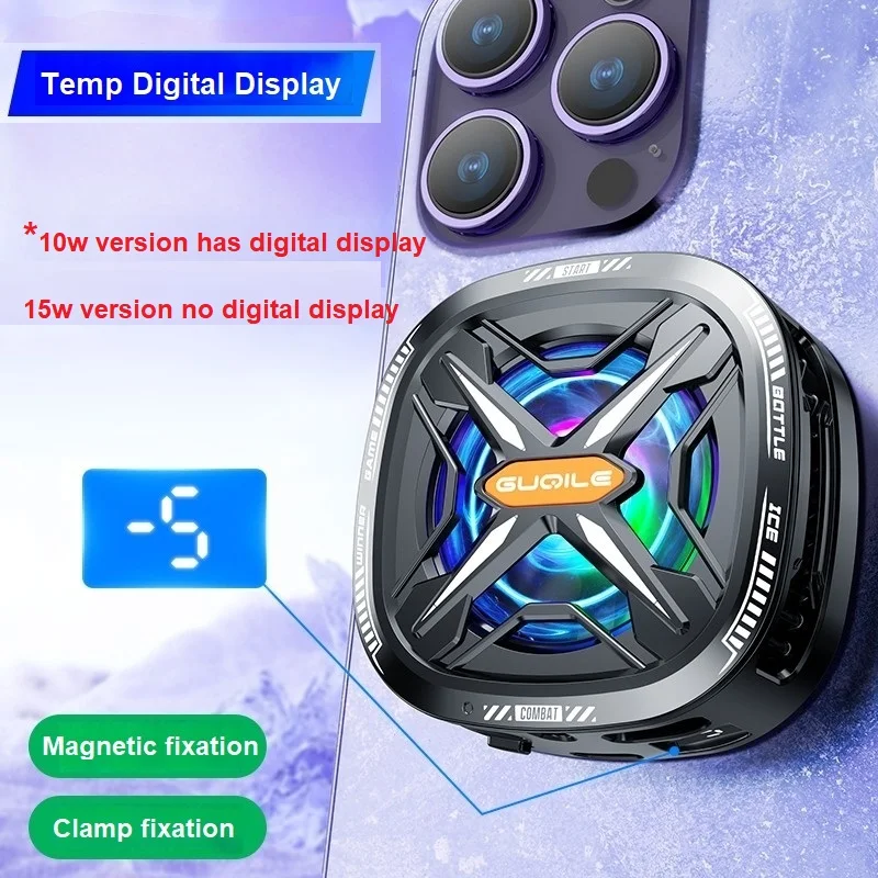 Phone Cooler 15w Semiconductor Mobile Phone Radiator Digital Display