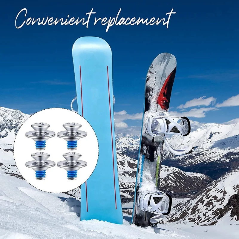 Snowboard Binding Screw Set Include 16 Pieces Snowboard Mounting Screws And 16 Pieces Snowboarding Screw Washers