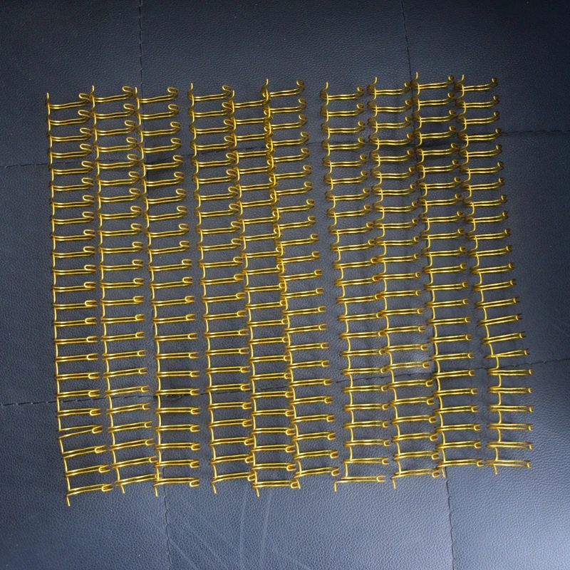 8PCS Gold Color A4 3:1/2:1 Pitch 1/4"-1-3/4"(6.4-44.4mm) OY Double Loop Wire Calendar Binding Comb Coil Wire Rings