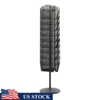360° Rotating Magazine Rack 30 Pockets Brochure Organizer Steel Construction Black 1