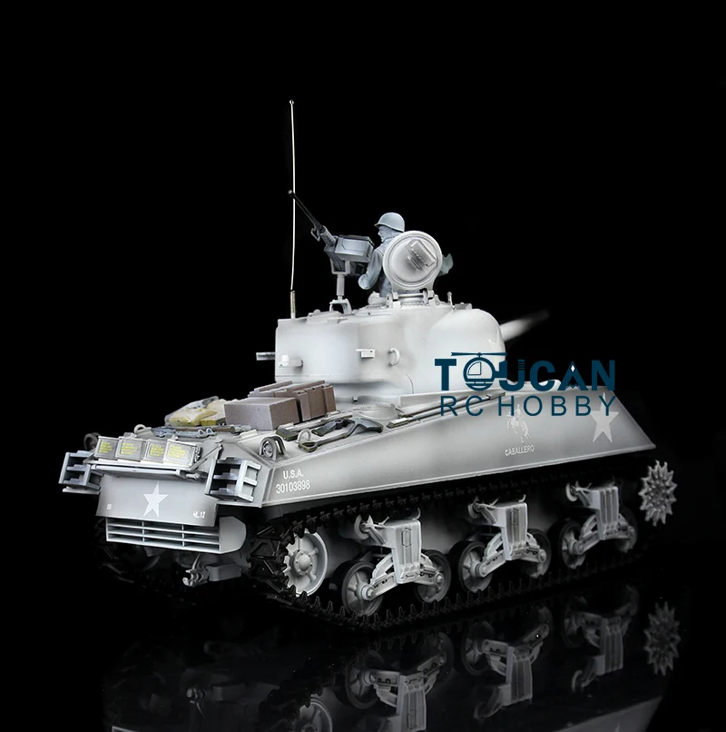 Heng Long RC Tank 1/16 7.0 FPV Plastic Ver Sherman 3898 360° Turret Barrel Recoil Battle Against Smoke Effect Toys TH17690-SMT7 3