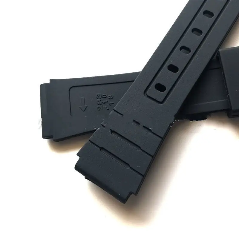 Universal Black Resin Watchband Strap (16mm, 18mm, 20mm)