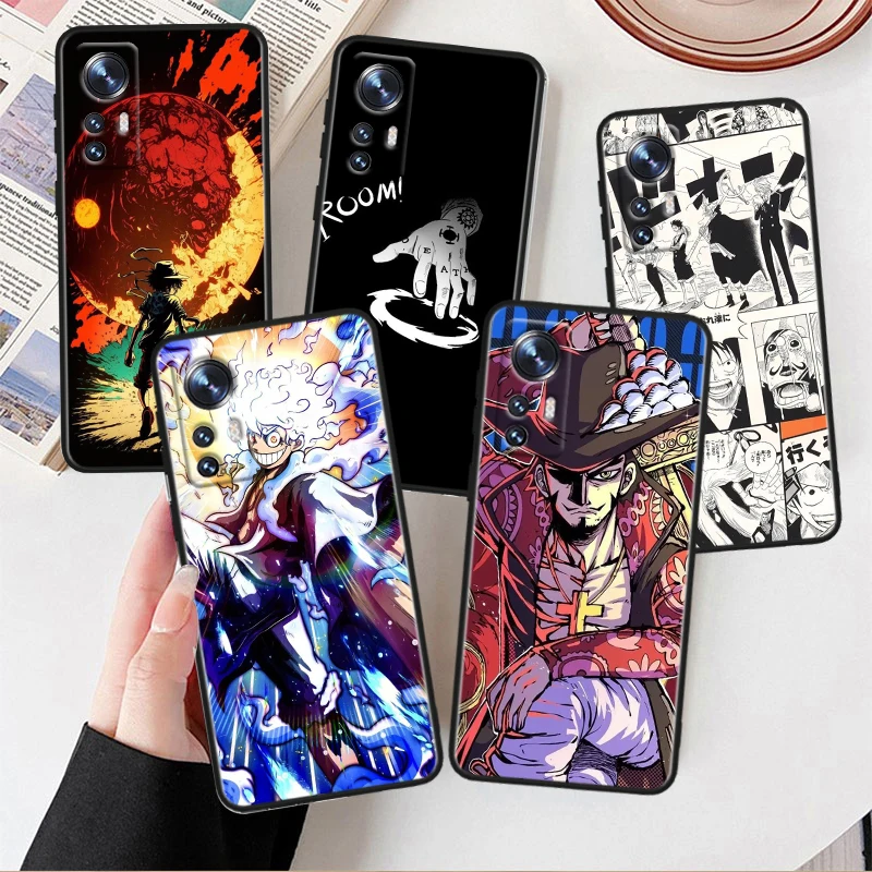 One Pieces Anime Per Xiaomi Mi 13 12T 12S 12X 11I 11X 11T Play Hypercharge Lite Ultra Pro Custodia Morbida Nera Per Telefono