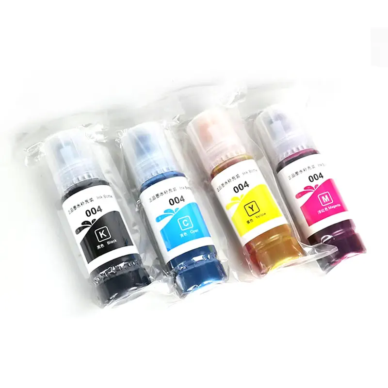 1 세트 4*70ml 004 프리미엄 리필 잉크 Epson 004 Ecotank L3169 L3218 L3219 L3251 L3253 L3255 L3256 L3258 프린터