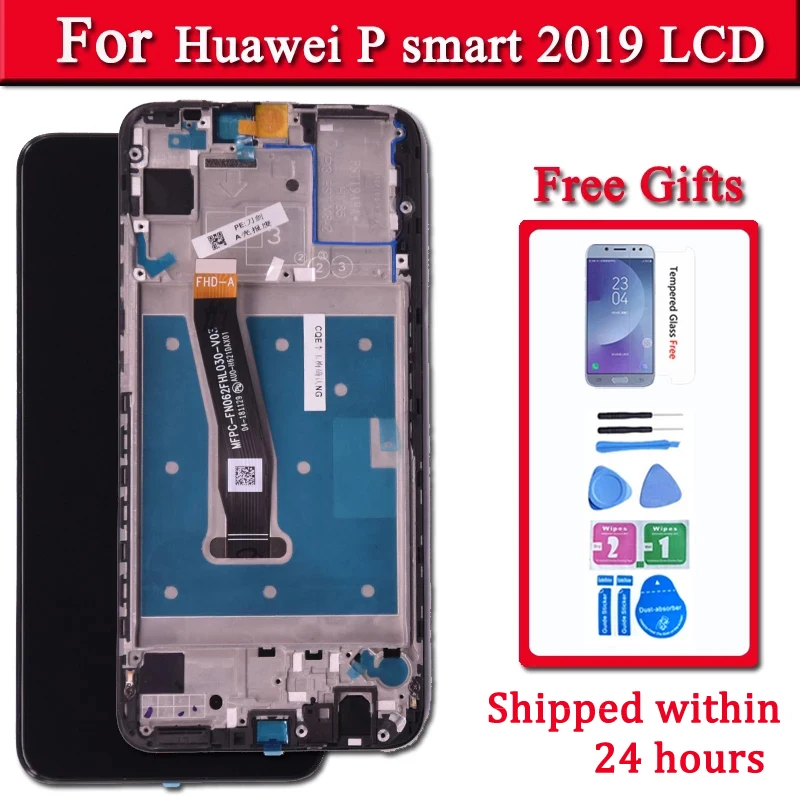 Dipos I 3X Pellicola Protettiva Flessibile Per Huawei P Smart (2019) – Copertura Completa Del Display Curvo, Antiurto, Made In Germany