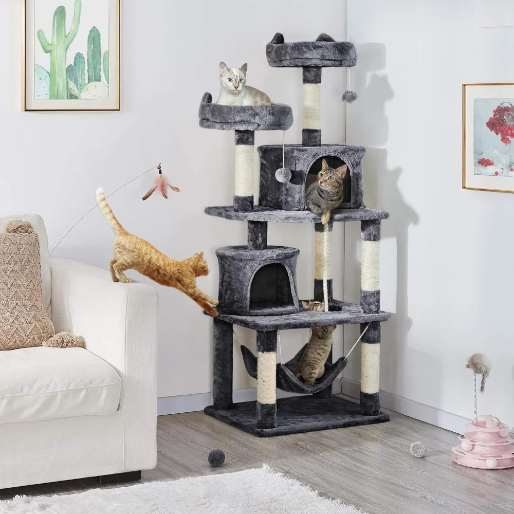 62.2inches Cat Tree Cat Tower 1