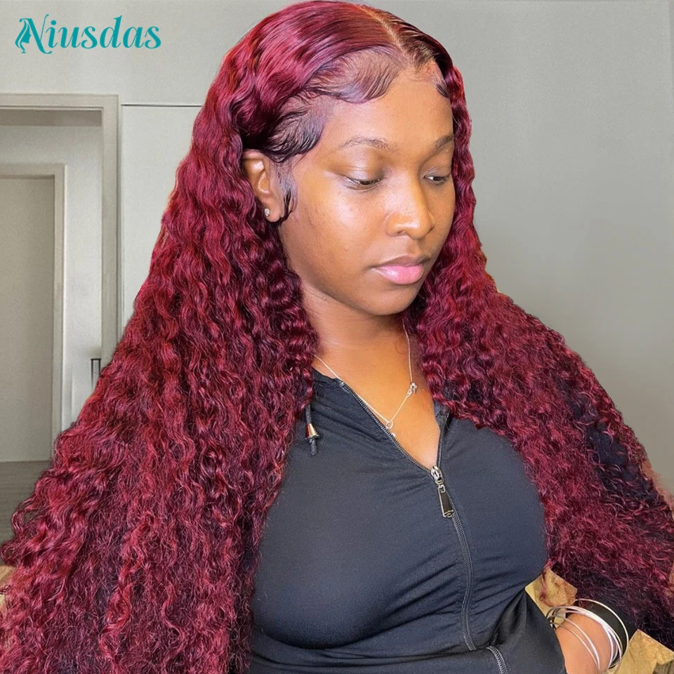 burgundy lace front wigs