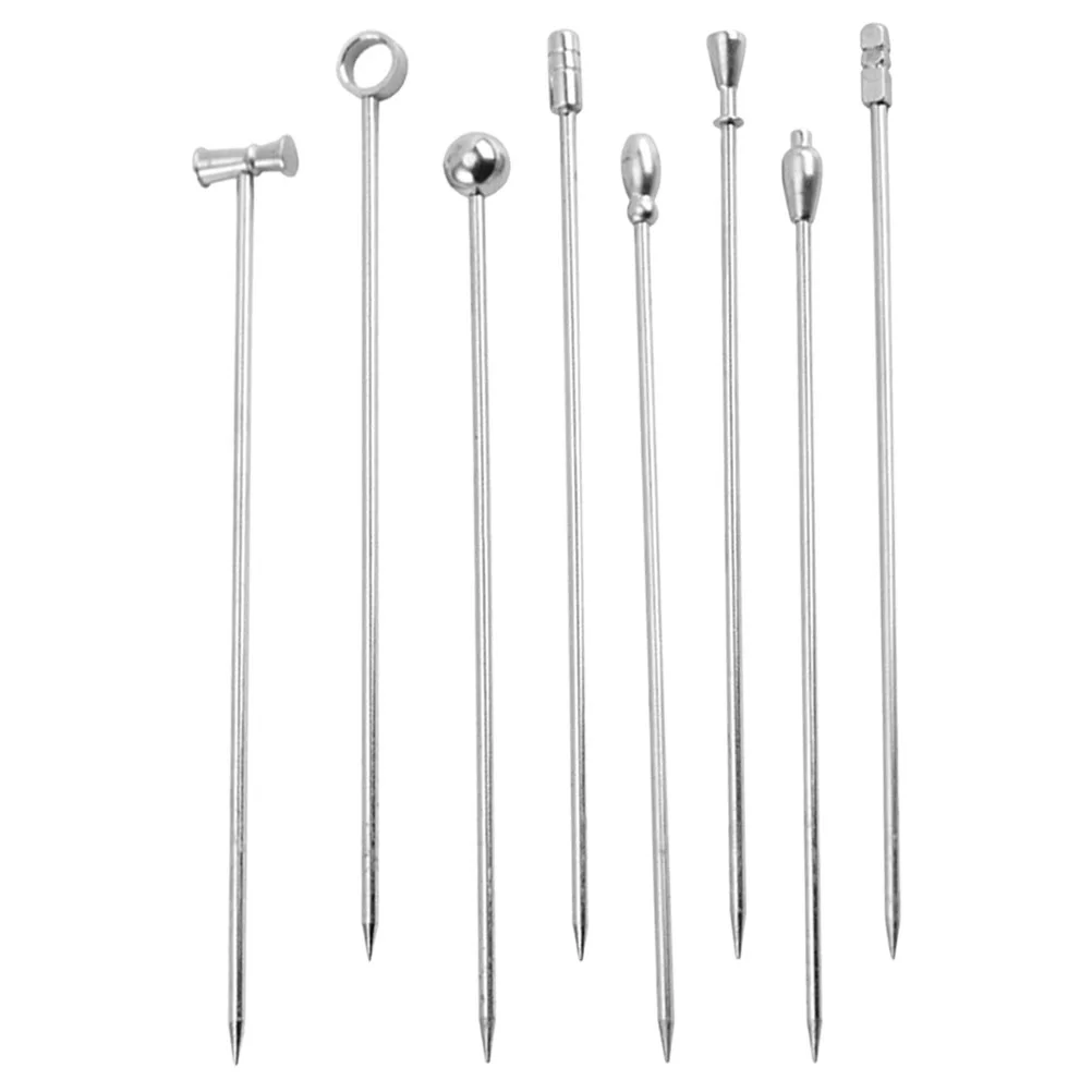 

Steel Coffee Stainless Steel Cocktail Toothpicks Cocktail Stirrer Toothpicks For Appetizers for Coffee Bar Kitchen Cocktail