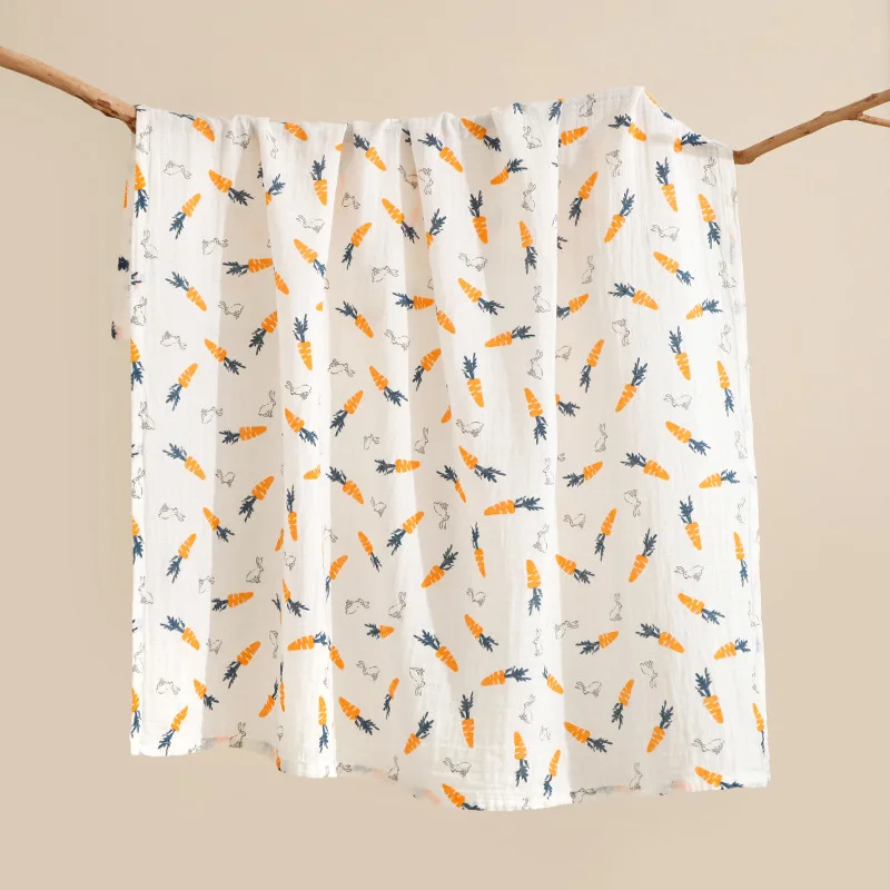 110X110CM Muslin Blanket Cotton Baby Swaddle Soft Newborn Blanket Bath Towel Gauze Infant Boy Girl Wrap Sleepsack Stroller Cover - Image 5