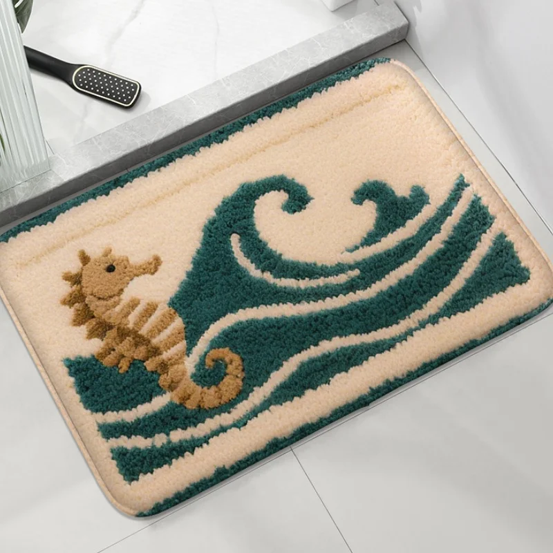 Cartoon Animal Decorative Bathroom Mat - Soft, Comfortable, and Absorbent
