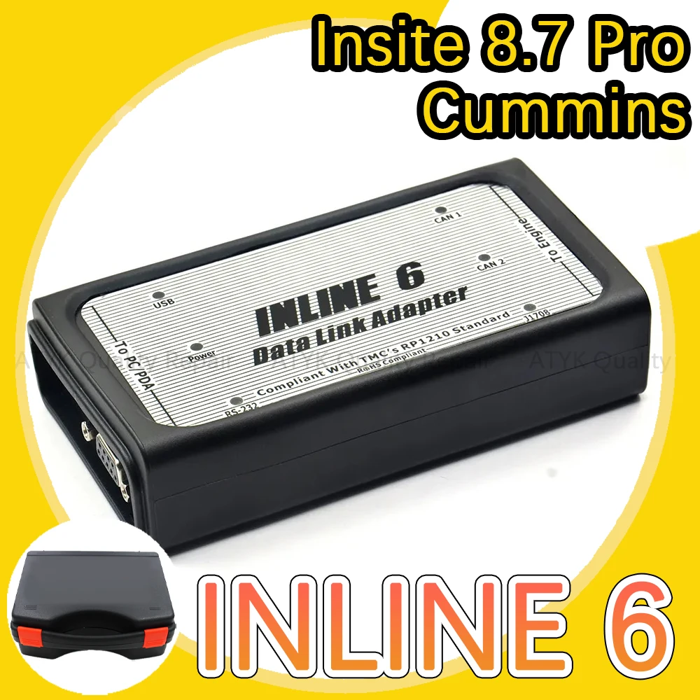 

INLINE 6 For Cummins Data Link Adapter Heavy Duty Truck Diagnostic Tool Cummins Insite 8.7 Pro INLINE6 obd2 scanner tuning auto