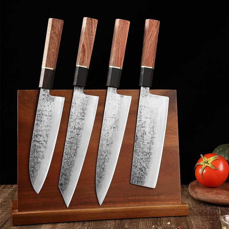 Forged Chef Santoku Knives Set 1-4pc Boning Peeling Salmon Knife Cleaver Fish Fillet Sushi Slice BBQ Knives kitchen knife meat cleaver