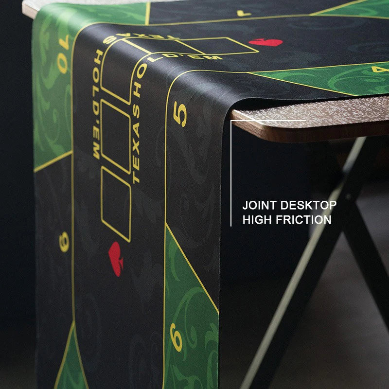 Texas Holdem Table Pad Portable Rubber Foam Poker Table Mouse Pad Keyboard Office Gaming Gambling Players Game Layout