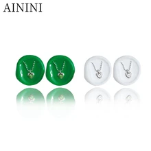 

S925 needle Fashion Jewelry Green White Enamel Earrings 2022 New Trend Crystal Drop Earrings For Women Party Gifts