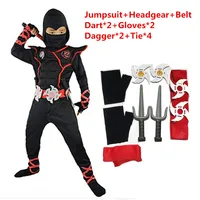 Costume de Cosplay Ninja pour enfants, robe fantaisie de fête d'anniversaire pour garçons, vêtements de carnaval pour enfants 5