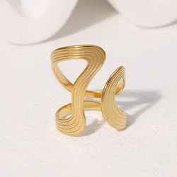 Rust - Proof Stainless Steel Minimalist Statement Ring - Stylish & Waterproof Jewelry (01)