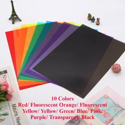 Vibrant DIY Transparent Colored Glass Sheets (10 Mixed Colors)