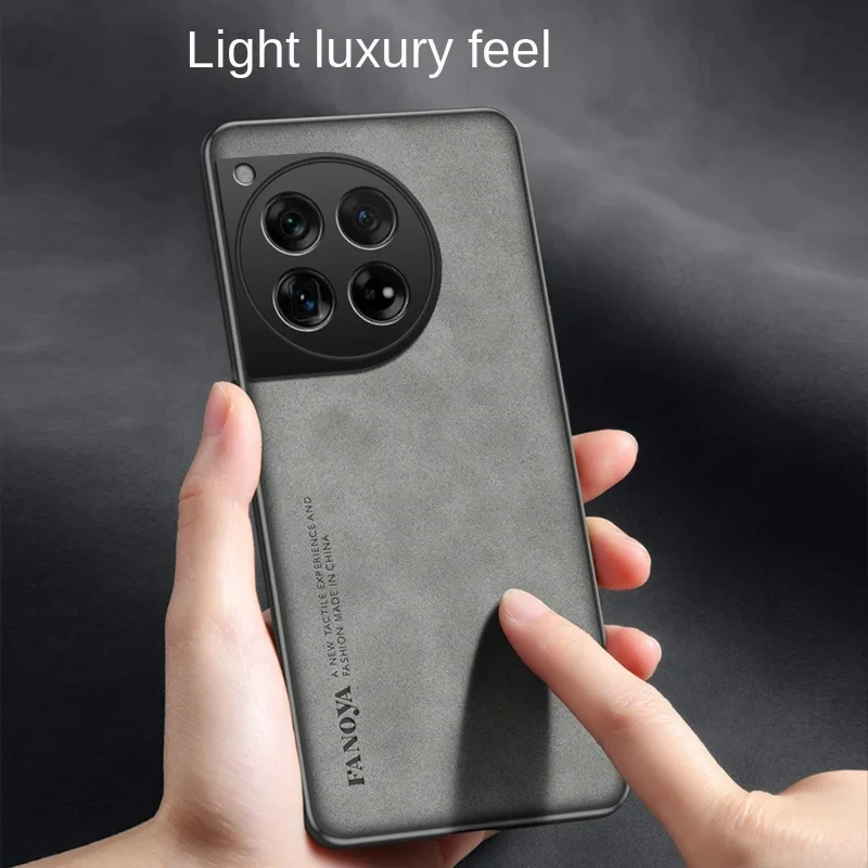 Luxurious PU Leather Matte Silicone Phone Case – Full Protection Back Cover