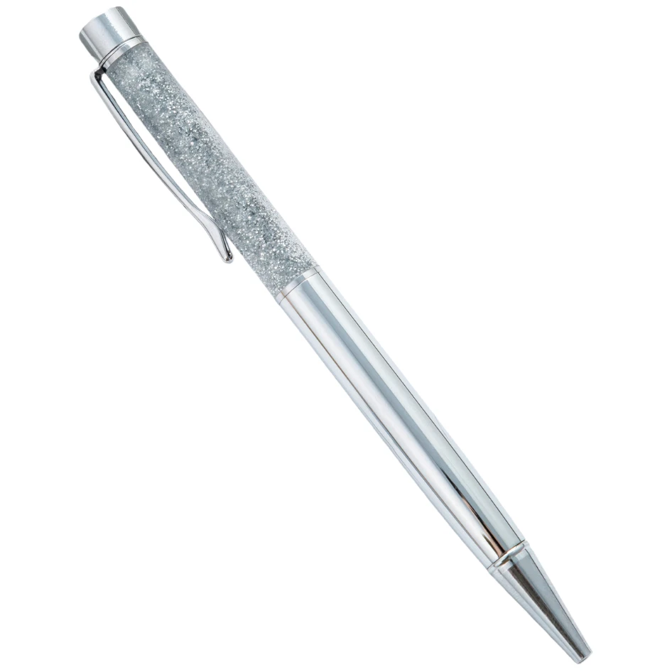Vibrant Oil Gold Quicksand Luxury Ballpoint Pen - Premium Rotating Metal Design, 1.0mm Tip for School and Office Use