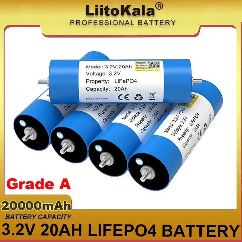 Фосфатная батарея LiitoKala, 3,2 в, 20 Ач, для мотоцикла, автомобиля, модификация класса А без пошлин