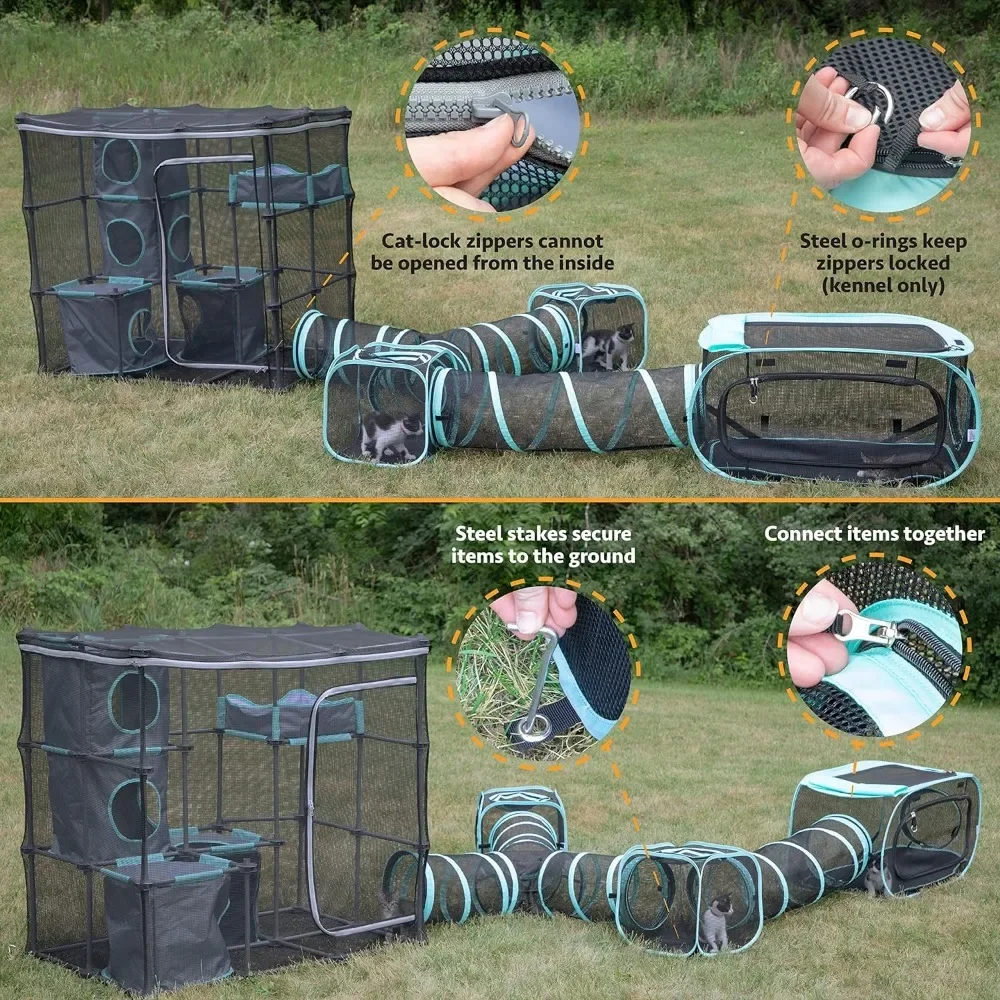 Claw Indoor and Outdoor Mega Kit Cat Furniture Chastity Cage for Big Dogs Birdcage Large Cats Cage Dog Cages for Ferrets Catio
