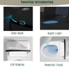 Luxury Smart Toilet with Bidet Seat Built-in, Intelligent Toilet Auto Open/Close Seat, Foot Sensor, LED Display,Night Light 4