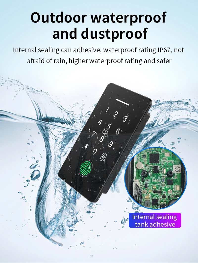 Embedded Access Control IP67 Waterproof Fingerprint Attendance System Kit TTLOCK