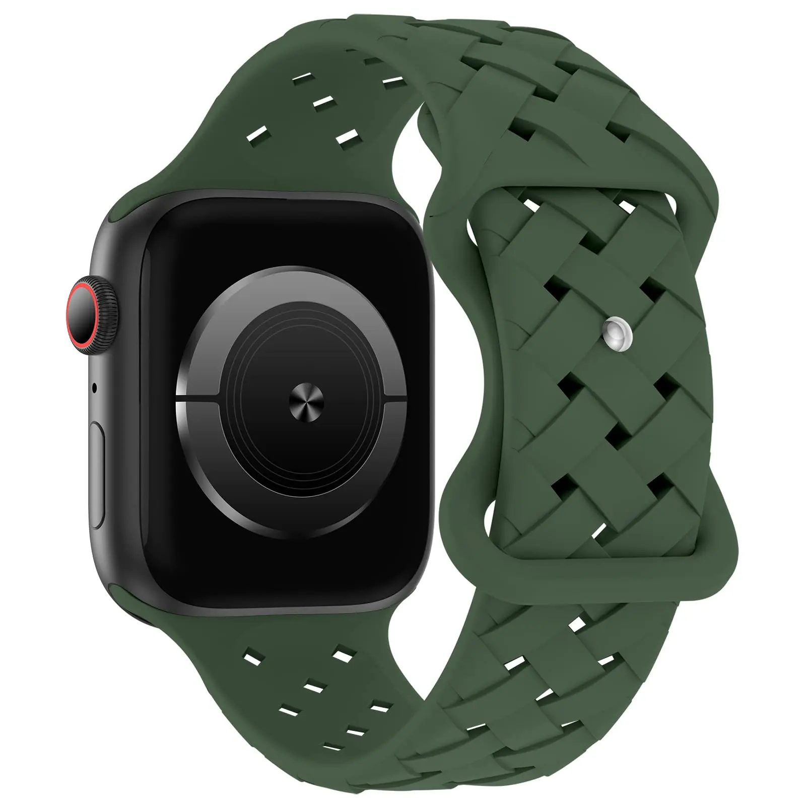 Breathable Sport Braided Silicone Watch Strap - Stylish and Comfortable Accessory