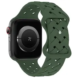Breathable Sport Braided Silicone Watch Strap - Stylish and Comfortable Accessory - 38 40 41 S12 - 42mm (Clover)