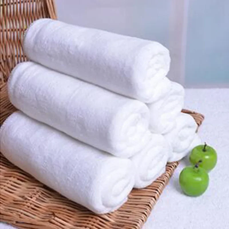 

5pcs White Soft Microfiber Fabric Face Towel Hotel Bath Towel Wash Cloths Hand Towels Portable Terry Towel Multifunctional