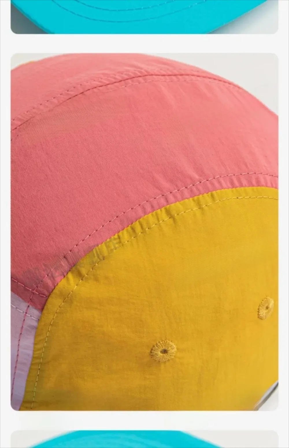 Retro-Hip-Hop-Hüte im japanischen Stil, dünn, schnell trocknend, Baseballkappe mit flachem Rand, atmungsaktiv, 5-Panel-Sonnenschutzhut, Unisex – Detail 10