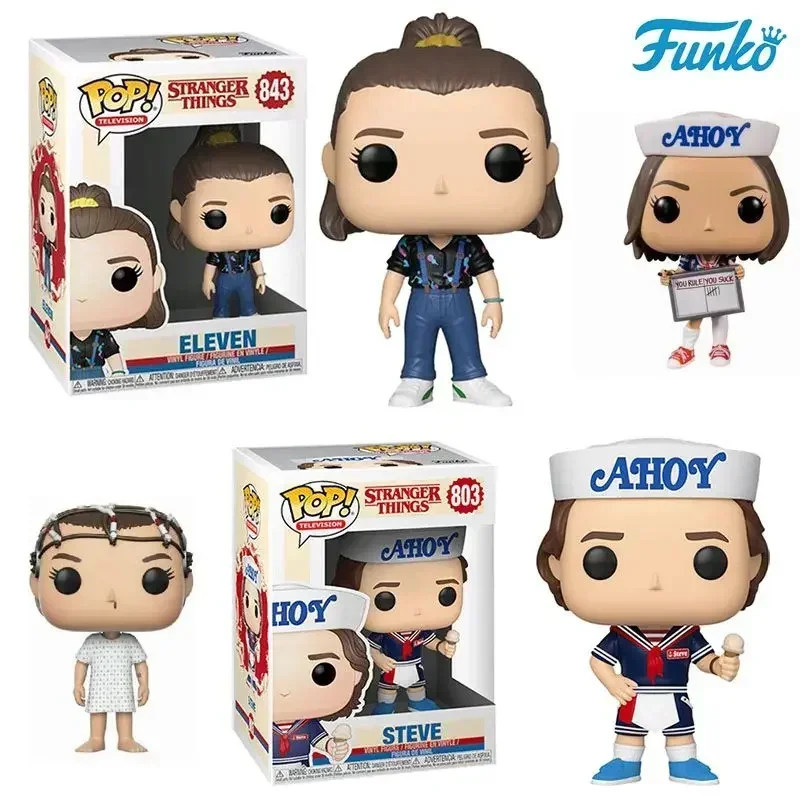 thumbnail image 2 of Figura de vinilo Funko Pop Stranger Toys #843 Steve Eleven 803# 523# Robin 922# Colección Edición limitada Regalos Juguete, 2 of 5
