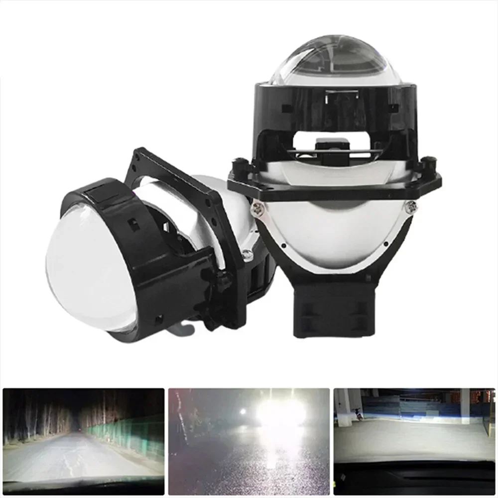 

3.0'' Bi-led Lens Projector Retrofit With Hella Bracket LED Headlight Matrix Hyperboloid 6000K Dual Convex Light Tuning Car DIY